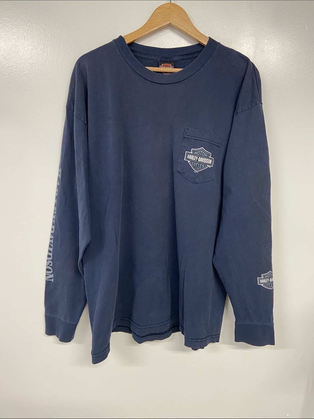 Harley-Davidson Blue Men’s Long Sleeve Tee Size 2XL